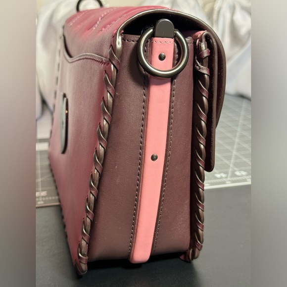 Coach Upcrafted Dreamer Shoulder Bag In Colorblock With Whipstitch & Quilting - Picture 8 of 15